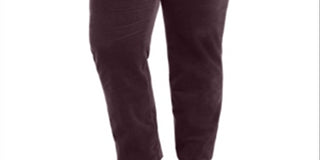 Calça feminina Charter Club Plus Tummy Control Super Stretch com perna reta, vermelha, tamanho 14W