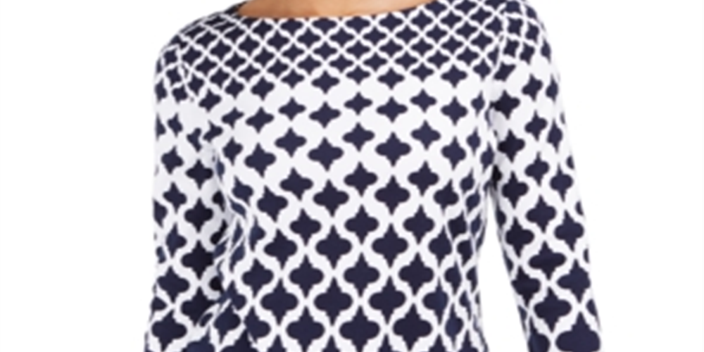 Camiseta estampada Charter Club Cotton, branca, tamanho XL