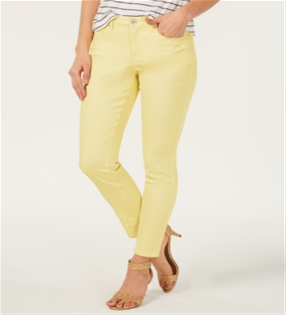Jeans Curvy Fit Skinny Fashion Feminino Style &amp; Co Amarelo Tamanho 12