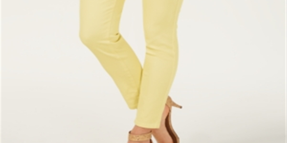 Jeans Curvy Fit Skinny Fashion Feminino Style &amp; Co Amarelo Tamanho 12