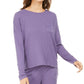 Pijama térmico feminino Alfani, roxo, tamanho XL