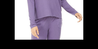Pijama térmico feminino Alfani, roxo, tamanho XL