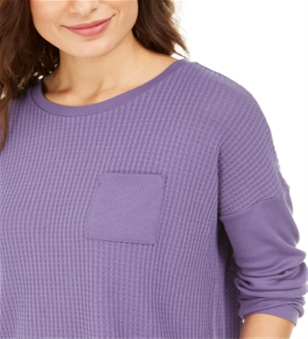 Pijama térmico feminino Alfani, roxo, tamanho XL