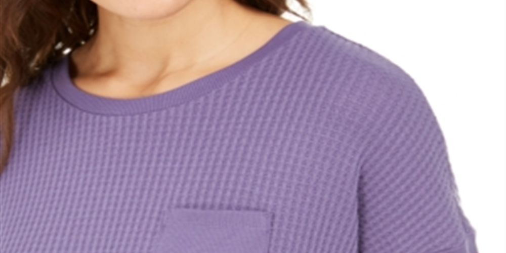 Pijama térmico feminino Alfani, roxo, tamanho XL