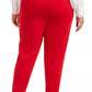 Calça feminina plus size plissada slim legging vermelha tamanho 18W da Calvin Klein