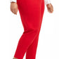 Calça feminina plus size plissada slim legging vermelha tamanho 18W da Calvin Klein