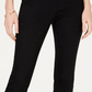 Calça jeans feminina curta e reta, corte curvilíneo, preta, tamanho 18, da INC International Concepts