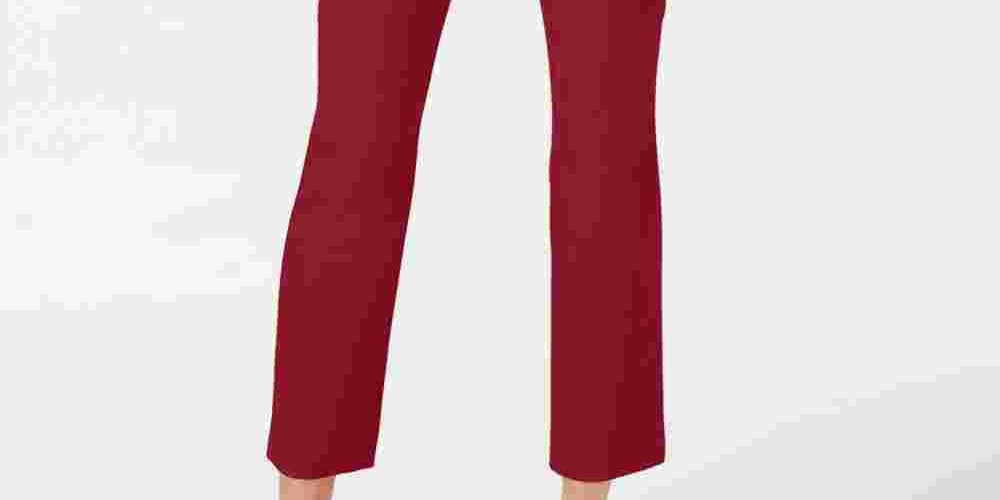 Calça feminina cropped reta INC International Concepts vermelha tamanho 8