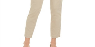 Charter Club Women's Chelsea Twill Tummy Control Cropped Pants Brown Size 10