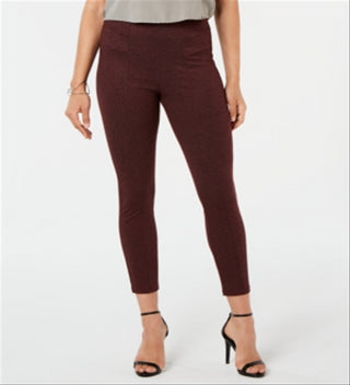 Hue Women's Tweed High Waist Knit Leggings Red Size Large