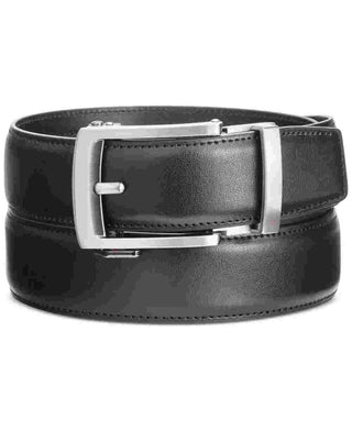 Cinto de escritório masculino Kenneth Cole Reaction em couro sintético, preto, tamanho extragrande