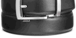 Cinto de escritório masculino Kenneth Cole Reaction em couro sintético, preto, tamanho extragrande