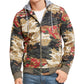 American Rag Moletom com capuz masculino Juxtaposed Camo Bomber bege tamanho X-Large