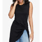 Rachel Roy Twisted High Low Top Feminino Preto Tamanho X-G