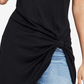 Rachel Roy Twisted High Low Top Feminino Preto Tamanho X-G