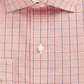 Camisa social masculina Club Room Performance Windowpane Laranja Tamanho 17 1/2