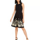 Vestido Calvin Klein Feminino Bordado A Line Wear To Work Preto Tamanho 2