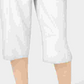 Calça feminina Karen Scott com bolsos e gravata, branca, tamanho PS/M