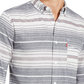 Camisa de flanela listrada Levi's Avalon masculina cinza/bege tamanho grande