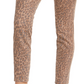 Jeans skinny feminino com estampa animal e curvas Style &amp; Co, marrom, tamanho 16, pequeno