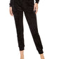 Calça jogger feminina Alfani Velvet Sleep, preta, tamanho XXL