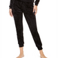 Calça jogger feminina Alfani Velvet Sleep, preta, tamanho XXL