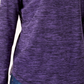 Karen Scott Sport Space Dye Microfleece Top Feminino Roxo Tamanho XS