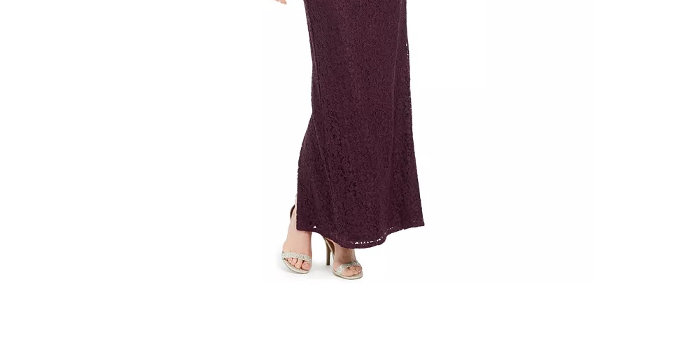 Vestido de renda de um ombro só feminino Adrianna Papell, rosa, tamanho 4