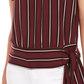 Blusa listrada com amarração lateral BCX Junior, tamanho vinho, tamanho extrapequeno
