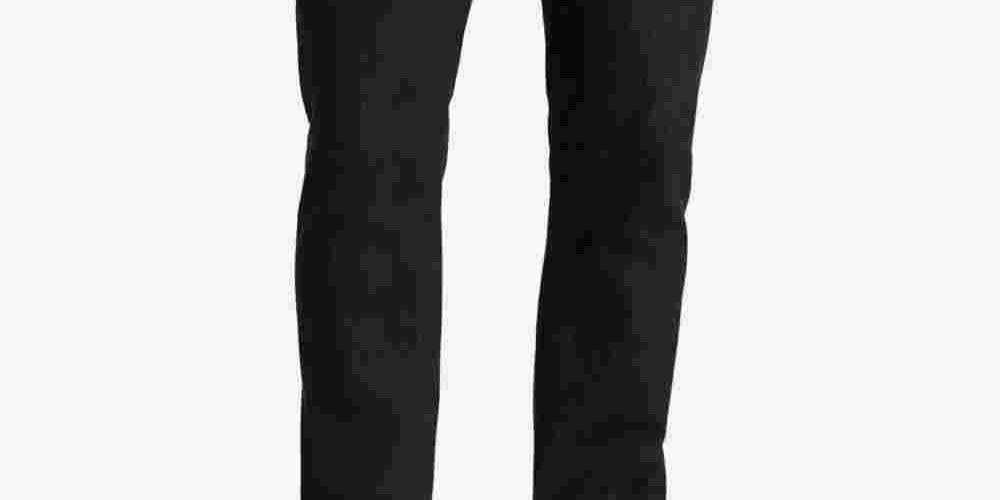 Calça jeans reta masculina Ralph Lauren Prospect, preta, tamanho 34x32