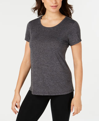 Ideology Women's Mesh Back T-Shirt Gray Size X-Small
