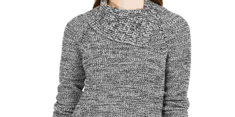 Blusa feminina estilo espinha de peixe, manga comprida, gola alta, suéter, preta, tamanho PXL