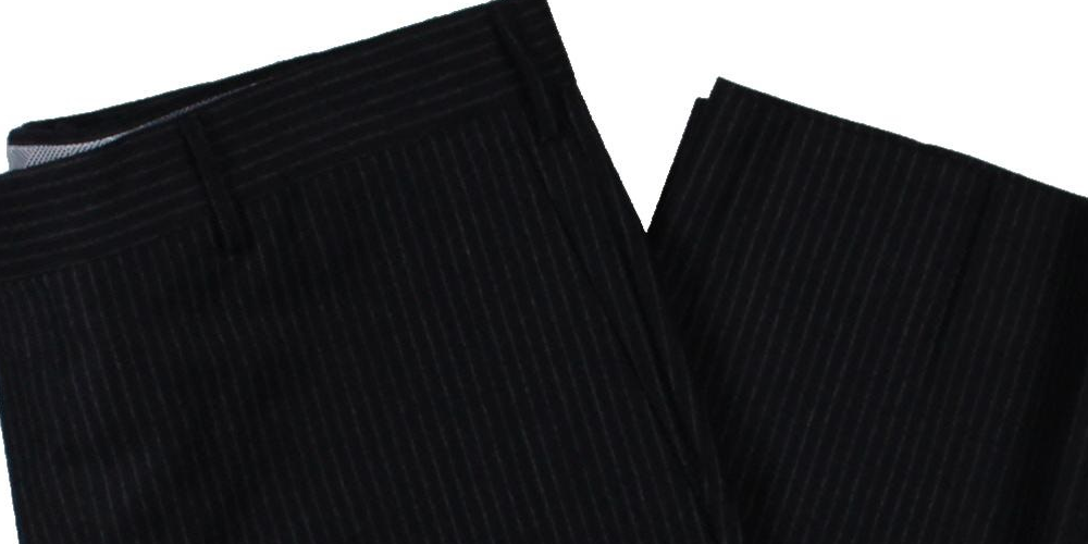 Calça social masculina Zanella Bevino Pinstripe Modern Fit Azul Tamanho 30X30