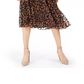 Vestido midi flocado feminino Tommy Hilfiger, preto, tamanho 4