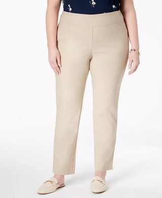 Calça feminina Charter Club Plus Cambridge Tummy-Control, marrom, tamanho 26W