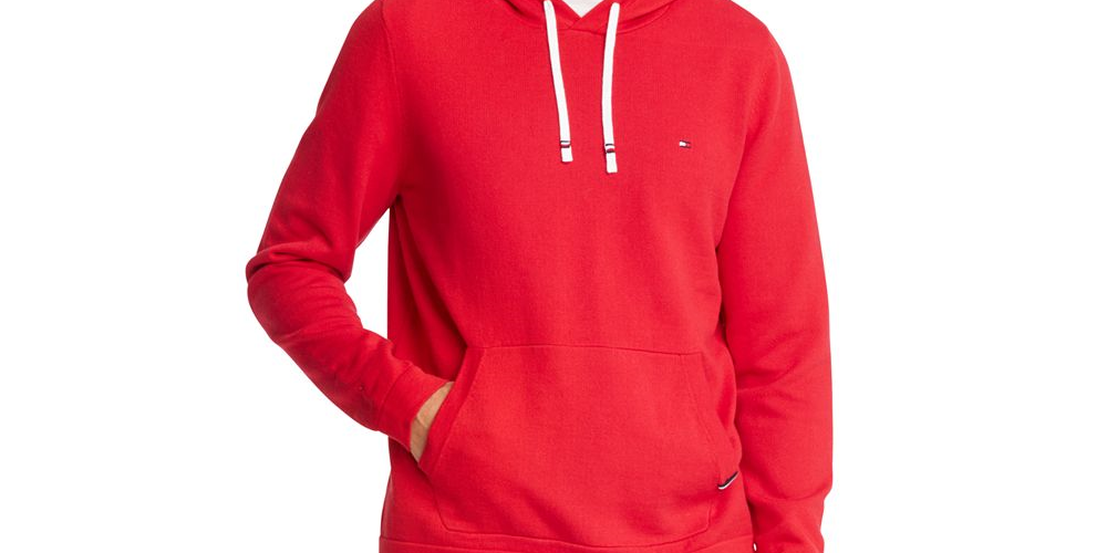 Tommy Hilfiger Victor Popover Hoodie Masculino Azul Tamanho Grande