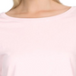 Top curto com babados de algodão Acadia feminino da Free People, rosa, tamanho médio