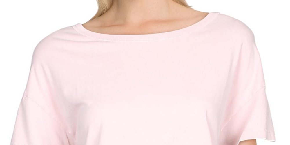 Top curto com babados de algodão Acadia feminino da Free People, rosa, tamanho médio
