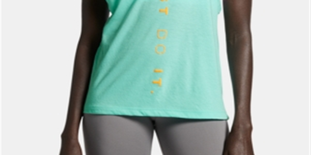 Camiseta regata Nike Running Fitness Feminina Verde Tamanho Médio