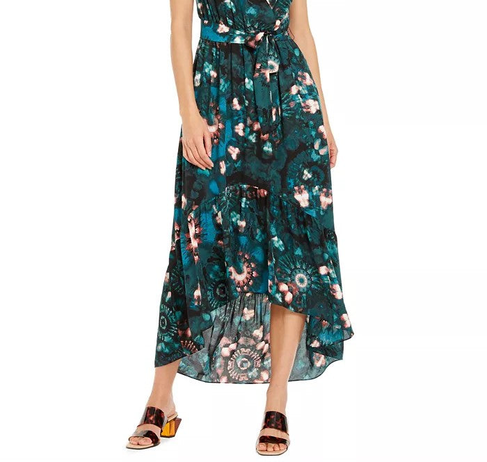 Vestido feminino de manga bufante, comprimento alto e baixo, preto, tamanho 10, da INC International Concepts