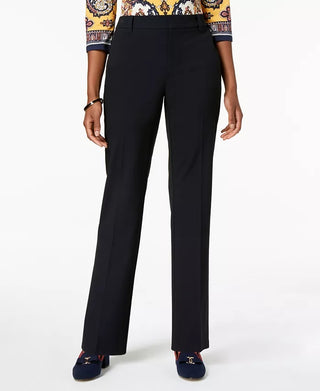 Calças femininas Charter Club Solid pretas tamanho 10 Petite