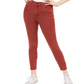 Calça jeans skinny feminina de cintura alta e tornozelo rosa celebridade, tamanho 13