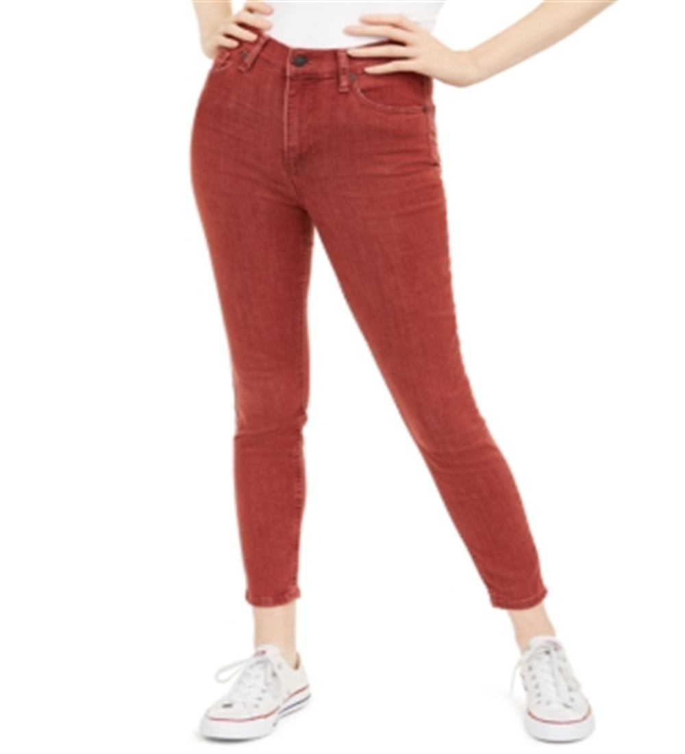 Calça jeans skinny feminina de cintura alta e tornozelo rosa celebridade, tamanho 13