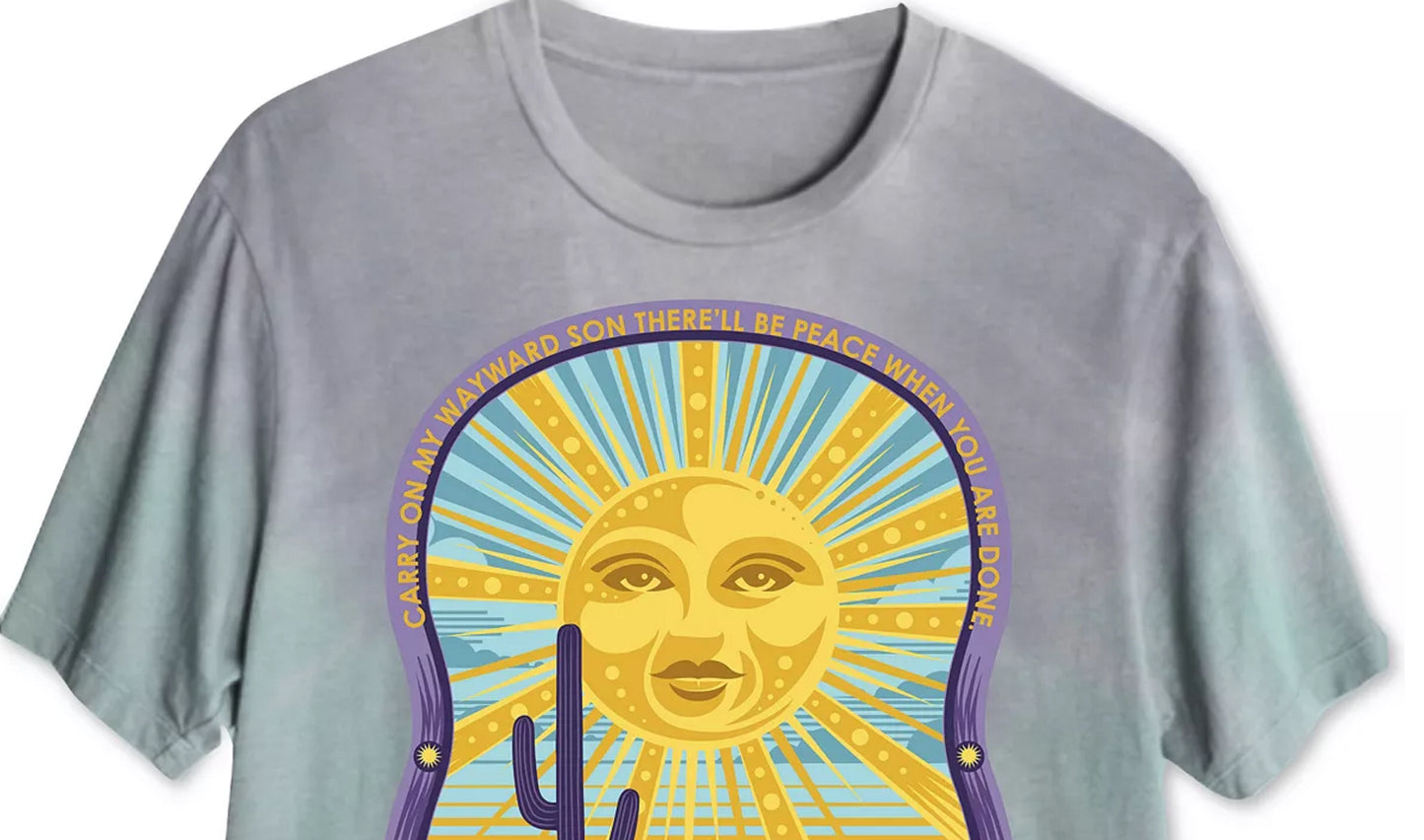 Camiseta gráfica masculina híbrida Wayward Son, azul, tamanho extragrande