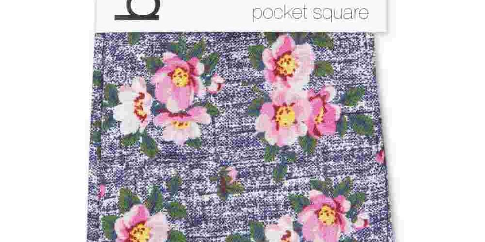 Lenço de bolso masculino Bar III Landell Silk Business rosa tamanho regular