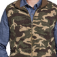 Colete masculino vintage à prova de intempéries, estampa camuflada de lã Pebble, tamanho médio, verde
