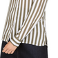 Camisa listrada feminina com botões INC International Concepts, verde, tamanho X-S