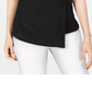 Top assimétrico feminino Alfani, preto, tamanho 2XL