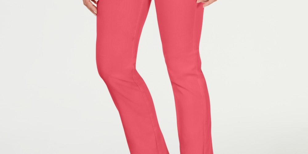 Calça feminina Charter Club Cambridge Skinny Tummy Control, vermelha, tamanho 18