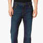 Calça jeans reta masculina American Rag, tamanho médio, azul, 34x34